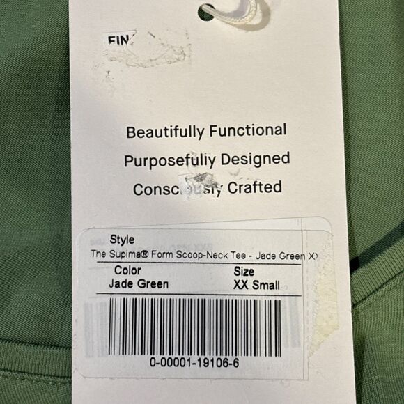 Everlane Women's Scoop Neck T Shirt Short Sleeve Stretch Jade Green Size XXS NWT - Picture 11 of 12